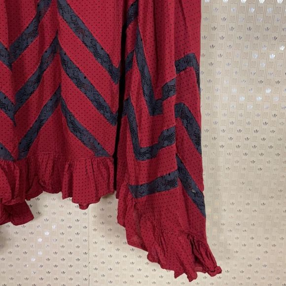 Free People Red and Black Striped Dress - Picture 5 of 9